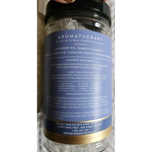 Bath Body Works LAVENDER VANILLA SLEEP Includes Salt Soak, Mist, Shower Steamers - Picture 7 of 7
